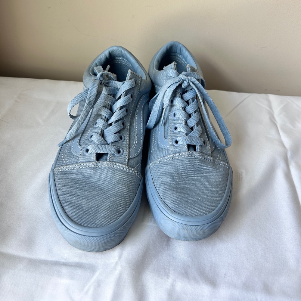 Vans Women’s Blue Canvas Sneakers - Picture 2 of 6